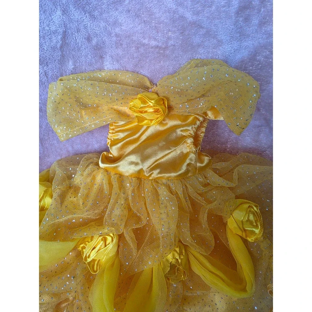 Disney Belle Princess Doll Dress Yellow Glitter My Disney Girl Walt Disney World